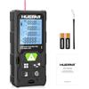 Huepar Telemetro laser, telemetro laser Huepar 50M con laser, display LCD retroilluminato, misurazione della distanza, superficie e volume e modalità Pitagora
