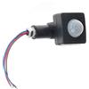 Tsudoku AC85-265V IP65 Sensore di Movimento Interruttore PIR Regolabile Rilevatore Sensore di Movimento Esterno PIR Ultrasottile un LED, 10 Mm Nero