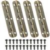 PATIKIL Cerniera per Pianoforte Piccola 2,6 x 0,6, 4pz Mini Cerniere per Portagioie 180 Gradi con Vite per Scatole Gioielli Legno, Marrone