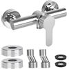 Rzspher Rubinetto per doccia, miscelatore monocomando, per doccia, montaggio a parete, per bagno, in acciaio inox 304, G ½ uscita acqua verso il basso