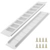 MISIQIMA 2 griglie di ventilazione rettangolari 40 cm × 8 cm, griglia di ventilazione bianca con viti, griglia di ventilazione della porta in alluminio per scarpiera, bagno, cucina, balcone