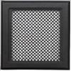 DEMLOU - Griglia di Ventilazione Perforata 18 x 18 cm, Nero RAL 9005. | Finitura nera testurizzata con verniciatura a polvere trattata a 200 °C, formato quadrato per camini e vani tecnici.