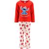 Disney Stitch Pigiama per Ragazze, Maglietta e Pantaloni Lunghi Pigiama Natalizio 2 Pezzi per Bambina, Taglie 3 a 8 Anni
