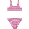Saint Barth MC2 Costume Bikini 2 Pezzi in Tessuto Crinkle a Righe Rosa e Fucsia (IT, età, 6 Anni, 10 Anni, Regular, Bambina, Rosa Fucsia)