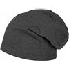Hutshopping Boston Oversize Beanie per Lui e per Lei, 30 cm di Lunghezza, Taglia Unica 55-64 cm, Cotone Elasticizzato, Berretto in Jersey Disponibile, Nero, Blu, Grigio, Estate/Inverno (Grigio Scuro)