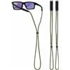 80Days Laccetto occhiali regolabile in nylon con terminali in silicone - presa sicura per occhiali da sole, da lettura o sportivi (GN 2pcs)
