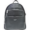 COVERI COLLECTION Zaino Unisex in EcoPelle, Dimensioni: 33x27x12 cm, 2 Tasche Frontali 1 Posteriore con Zip, Colore Nero Art. 8096