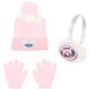 Disney Stitch Cappello, Guanti e Paraorecchie per Ragazze, Berretto Invernale per Bambina Design Scintillante, Regalo per Bambine | Rosa
