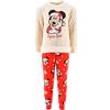 Disney Mickey Mouse e Minnie Mouse Pigiama Natalizio per Bambini, 2 Pezzi Maglietta e Pantaloni Lunghi Pigiama per Ragazzi e Ragazze, Taglie 3 a 8 Anni