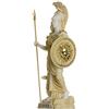 BeautifulGreekStatues Statua di Atena con gufo Medusa, dea greca, in alabastro, dorata, 17 cm