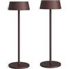 K-Bright 2 pezzi Lampada da tavolo, Lampada Notte 3000K, Protezione IP54 ampade da tavolo senza fili, Adatto A Cena,Lettura,Camera,Giardino E Tanto In Piu (Bronzo)