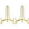 INCNMAD Porta Piatti da Esposizione 2 Pezzi 4 Pollici Piastra Espositore per Display - Ferro Supporto Cavalletto Decorativo per Foto, Piatti Decorativi, Cornici, Libri, Opere Artistiche (Oro)