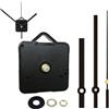 Cerioll Movimento Silenzioso Al Quarzo, Movimento Meccanismo Orologio Da Parete, Kit Meccanismo Orologio Da Parete, Completo Di Lancette, Per Creazioni DIY, Riparazioni (Nero)