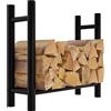 CLP Scaffale per legna da ardere Medya I Robusto scaffale per legna da ardere in metallo nero I Disponibile in 5 dimensioni, Dimensione:30x80x80 cm, Forma:rotondo