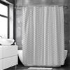 Loti Living Tenda Doccia 180 x 200 cm - Resistente alla Muffa e all'Acqua - Tessuto in Poliestere - Con Bordo Ponderato - Tenda Vasca da Bagno - Ganci Inclusi - Grey pattern