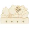 THUN - Appendichiavi con Mughetti, Linea Elegance - Arredare la Casa, Altri Oggetti Decorativi - Ceramica - 18x3,7x12 cm h