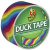 Duck Shurtech, Nastro Adesivo, da 4,8 cm x 9,1 Metri, Lato Stampato Arcobaleno, Multicolore