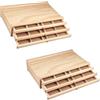 RATSTONE 3 Cassetti Scatola Portaoggetti Per Artisti (2pcs),Con 4 Cassetti,Portatile,Scatola Di Immagazzinamento Per l'Arte In Legno Di Faggio Premium,Per Pastelli,Matite,Pennelli Materiale Artistico