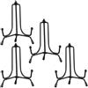 Mocoosy 4pcs 4 pollici migliorato antiscivolo espositore, decorativo piatto supporto foto titolare nero Espositore cavalletto in ferro per display cornici, piatti, libri di cucina, tablet e arte