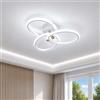 OTREN Lampadario Camera da Letto 32 W, Bianco Freddo 6500K | Plafoniera LED Soffitto Moderna 37cm 3200lm per Soggiorno e Cucina