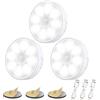 Electight 3 pezzi 8 LED luce notturna con sensore di movimento, lampada notturna ricaricabile USB, 6000 K, bianco freddo