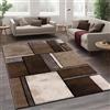 Paco Home Tappeto Di Design A Quadri Trendy Screziato Appariscente In Beige Marrone Grigio, Dimensione:160x230 cm