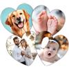 Ballonssimo 4Magnete Frigo personalizzabile con foto - Magnete potente da 5 cm a 14 cm - Porta foto magnetica - Regalo con immagine personalizzata (Cuore, 9cm)