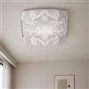MA MAISON Plafoniera Quadrata in Vetro 30 cm - Decorazione Astratta, da Parete, Soffitto, Attacco E27, 57Hz, 1 Attacco, per Soggiorno, Camera, Bagno, Corridoio, Compatibile con LED - Made in Italy