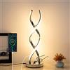 EIDEARAY lampada da comodino a LED a intensità variabile, tavolino design a spirale moderna, 18w con porta USB, per sala lettura, camera da letto e comodini