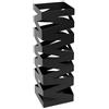 Bricozone Portaombrelli Quadrato In Metallo Design Moderno Con Vaschetta Scolapioggia E Ganci Removibili Ideale Per Ingresso Casa Ufficio (Nero)