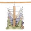 LMSAWK Grucce Per Pigiami Scaffale, Top Grucce Organizzatore Del, Pantaloni Grucce Crop di legno, per Canotte, Rotazione di 360°, con 24 Ganci, Colore Legno