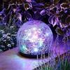 SHANJIA Outdoor Solar Globe Lights, Impermeabile Garden Crackle Glass Solar Lights,Luci a sfera per giardino paesaggio (Multicolore, 10CM 20LED)