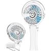 HandFan - Mini ventilatore portatile elettrico USB a batteria, serbatoio da 17 ml, pieghevole, con flash a LED, per ufficio, casa, viaggi, campeggio e feste