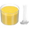 QUARKZMAN Perle Di Sabbia Per Candele Con 20 Stoppini 7Oz / 200g Kit Di Ricarica Sabbia Cerea Per Realizzare Candele Thanksgiving Natale Matrimoni Fai Da Te Decorazioni Casa Colore