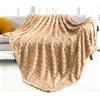 KOIUEYW - Coperta Morbida di Colore Caffè, Spessa e Confortevole, in Pile, Extra Soffice in Lana per Divano, 130 x 160 cm