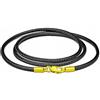 VHEOKG Collana con catena in corda cerata e cordino in pelle per donna e uomo, con ciondolo e chiusura a moschettone in acciaio inossidabile, collare a serpente, 40-70 cm, oro 1 mm, 45 cm