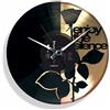 DISCOCLOCK - Orologio Enjoy the silence su disco in Vinile 100% Riciclato. Idea Regalo per tutti i fan. Orologio Silenzioso, Facile da Appendere (Double Decker ORO)