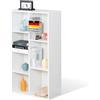 Floordirekt Libreria, scaffale bianco con 7 scomparti, 29 x 59,6 x 108 cm, divisorio per cameretta dei bambini, soggiorno, ufficio e camera da letto (California)