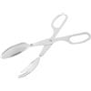Tiuimk Pinze da insalata in acciaio inox, combinazione di forchetta e cucchiaio resistenti con manici a forbice - ideale per servire insalata, carne, formaggio, frutti di mare - 26,7 cm - argenteo