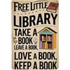 JDYANSHENG Free Little Library Take A Book Leave A Book Love A Book Keep A Book Targa in metallo vintage per casa, uomo, grotta, bar, caffetteria, cucina, lavanderia, decorazione da parete, regalo, 20 x 30 cm