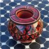 Simandra Posacenere marocchino in ceramica, decorazione orientale, grande, colore rosso