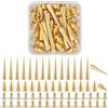 GORGECRAFT 30 set di Borchie A Punta Coniche Dorate Punk Rotonde Rivetti 38 e 19mm Grandi Borchie A Vite Coniche Lunghe Punte In Metallo per Artigianato Abbigliamento Giacche Scarpe In Pelle Halloween