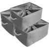Mangata Super Grande Set di Cesti di Stoccaggio in Tessuto 50 x 40 x 30 cm, 3 scatole di stoccaggio Pieghevoli per scaffali, Armadio, Guardaroba (Grigio, XXL)