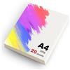 msymsyu Carta ad acquerello, formato A4, 300 g, 20 fogli, carta acquerellabile, 30 x 21 cm, colore bianco, per pittura, calligrafia, fai da te, per illustratori e studenti