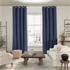 Generico Tenda Oscurante in Velluto Blu con Anelli, Set 2 Pannelli 117x137 cm, Termica Isolante e Fonoassorbente, Tende Eleganti per Camera da Letto e Soggiorno