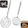 Lunza 2 Pezzi Schiumarola in Acciaio Inox, Scolapasta con Manico | Schiumarola Acciaio Inox, Facile Da Pulire,Appendibile, Lavabile In Lavastoviglie,per Cucinare,Friggere,Arrostire