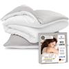 Third of Life Set copripiumino singolo 155x220 cm e federa 80x80 cm | 100% cotone renforcé con zip | Completo letto 2 pezzi | Certificato Oekotex | Lavabile a 60 gradi