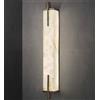 TRIVIDHA Lampada Da Parete Moderna In Marmo Lampada Da Parete Quadrata In Alabastro Con Tubo Lungo Lineare Nero Lampada Da Parete In Marmo Ottone Antiruggine Per Montaggio A Parete Illuminazione Soggi