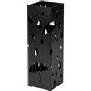 Bricozone Portaombrelli In Metallo Moderno Con Vaschetta Scolapioggia E Ganci Removibili Design Elegante Per Ingresso Casa E Ufficio (Nero)
