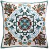 ZUODU Federe Cuscino 45x45cm Cotone Jacquard Verde Ricamo Nazionale Bohemien Decorazione Casa Auto (Pattern-14)